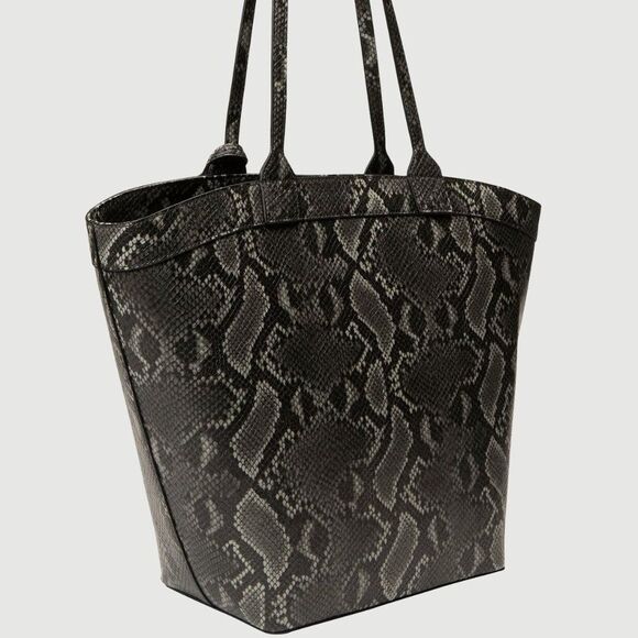 Circus Gray Snakeskin Tote  with Card Case - New - Picture 3 of 6